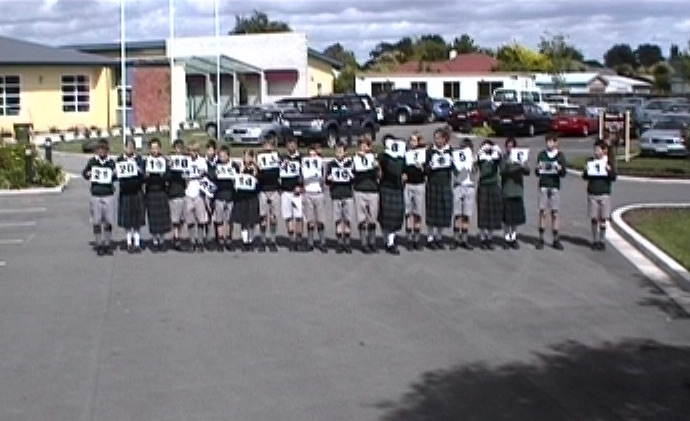 In 2005, a demonstration video for sorting networks shows 21 students making and using a sorting network (near the end of the video)